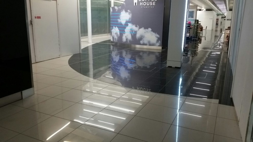 Completed curve at Stansted Airport